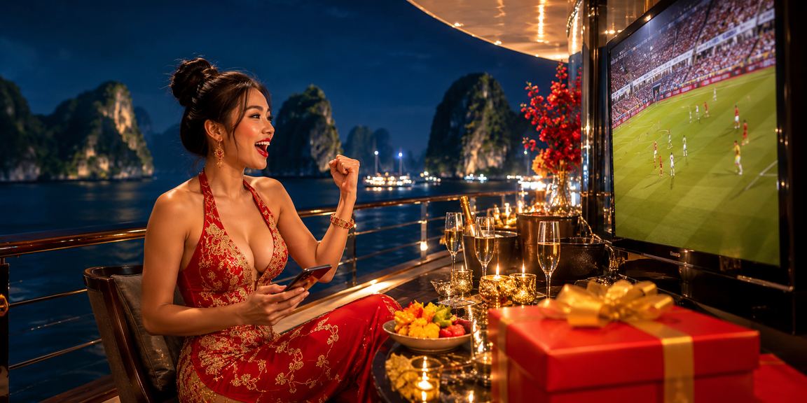 Quang cảnh vịnh Hạ Long nhìn từ trên cao trong ngày lễ hội – biểu tượng du lịch và giải trí miền Bắc Việt Nam