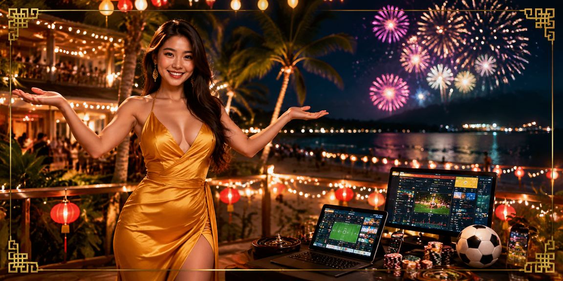 Bãi biển Phú Quốc với thiết bị di động đang mở nền tảng cược – biểu tượng của giải trí cao cấp tại đảo ngọc