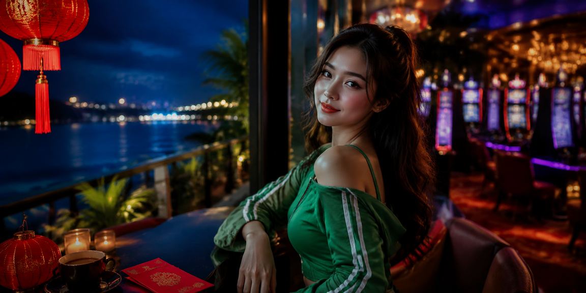 Khung cảnh Phú Quốc với phong bì đỏ may mắn gợi liên tưởng đến phần thưởng và ưu đãi trên nền tảng giải trí